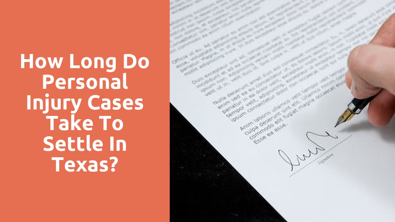 How long do personal injury cases take to settle in Texas?
