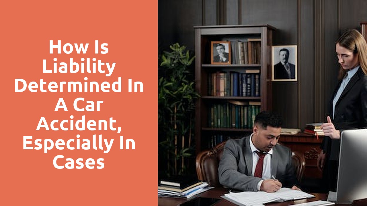 How is liability determined in a car accident, especially in cases involving intersection or rear-end collisions?