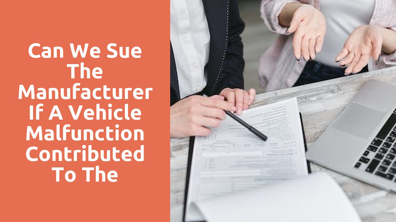 Can we sue the manufacturer if a vehicle malfunction contributed to the accident?